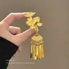 Flor Luar da Manhã Novo Estilo Chinês Borla Dourada Flor Grampo de Cabelo Acessório de Cabelo Hanfu Retrô Novo Modelo 2026