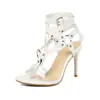 Sandalias Cruzadas para Mujer Talla 34-50 Color Sólido Casual Punta Abierta Tacón Fino Sandalias Romanas Aliexpress Sandalias de Tacón Alto para Mujer