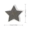 Pegatinas de tela con forma de estrella de cinco puntas en color, venta al por mayor, accesorios para ropa, zapatos y sombreros, parches bordados, pegatinas de tela, sellos de bordado por computadora.