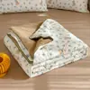 Colcha de Verano de Algodón Lavado Hilo Arrugado Clase a, Colcha de Verano Refrigerante de Algodón Seda Pluma, Colcha de Aire Acondicionado, Colcha Delgada Lavable a Máquina, Envío Transfronterizo