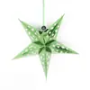 Estrella Navideña de Cinco Puntas Láser Tridimensional Techo Estrella de Papel Escena Colgante Pantalla de Lámpara Material DIY Hecho a Mano Accesorios de Joyería