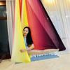 Nuevo Material de Nylon Gradiente de Colores Hamaca de Yoga de Colores Material de Tela Hamaca de Tela Colorida Brillante para Danza Aérea