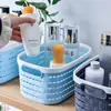 Oval oco cesto de armazenamento plástico PP máscara fosca álcool cesta de armazenamento de organizador de brinquedos infantis cesta de armazenamento