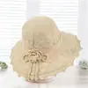 Sombrero de pescador tejido calado floral estilo coreano para niñas, adecuado para salidas de primavera y verano, sombrero tipo cubo que hace que la cara se vea más pequeña, versátil y adecuado para un look natural
