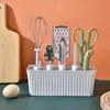 Conjunto de Utensílios de Cozinha Faca para Frutas Tesoura Descascador de Frutas e Legumes Abridor de Garrafas Multifuncional Conjunto de 7 Peças Base Combinada Lote