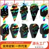 Fábrica de Comercio Exterior Modelo Nuevo Helado DIY Arte de Rascar Pintura Infantil Papel de Arte de Rascar con Formas Especiales y Diseños Coloridos