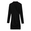 5010-Vestido Longo Sexy de Manga Longa Estilo Europeu e Americano para Mulheres 2025 Novo Decote em V Cruzado Ajustado ao Corpo Saia Longa