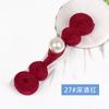 Hebilla de Cheongsam Calabaza de perla Hebilla de tela para traje Tang Ropa de moda nacional Hanfu Estilo chino Botones decorativos cosidos a mano
