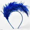 Diadema de Flores de Plumas de Carnaval Transfronterizo Fiesta Fiesta de Desempeño Accesorios para el Cabello de Plumas Diadema Accesorios Retro para el Cabello de Novia