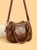 Bolso de Mano de Cuero Suave de Gama Alta 2026 Nueva Moda Tendencia Versátil Bolso de Hombro Gran Capacidad Bolso Cruzado Bolso para Mamá