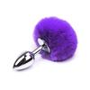 Brinquedos sexuais Coelho cauda curta traseiro metal pênis plug anal sm alternativa para homens e mulheres casal coelho se masturbando