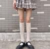 Ins Primavera e Verão Menina japonesa Lori Pequena Floral Renda Jacquard Perna Meias Organza Orelha Meio Comprimento Meias jk