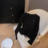 Camiseta blanca de algodón base holgada y adelgazante para mujer talla grande, nueva camiseta de manga larga para otoño 2026