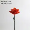 Hierro de Vidrio Zibo Alambre de Hierro Simulado Hecho a Mano Flor de Diciembre Adornos de Decoración para Escritorio Artículo Caliente de Comercio Exterior Transfronterizo