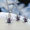 Joyería de comercio exterior moda europea y americana diseño de nicho sentido del diseño conjunto de pendientes y collar de tortuga joyería serie animal femenina venta al por mayor