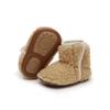 Zapatos de Terciopelo de Bucle para Niños, Botas de Nieve para Niños de 1 Año, Zapatos de Algodón para Bebés de Invierno, Botines Cortos, Botas de Piel para Niñas