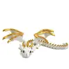 Adorno de Dragón Volador con Alas, Modelo de Dragón Articulado Móvil para Aliviar el Estrés, Juguete para Niños, Dragón Volador de Dos Cuernos Impreso en 3D