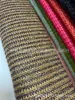 Bolsa de Paja Pe Tejida Patrón de Ola Jacquard Paja PP Bolso Tejido Colorido Material de Bolsa Tela Artesanal