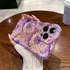 Para iPhone16promax Twisted Edge Oil Painting Flower Apple 14pro Resistente a quedas 13/12 Novo 11 Feminino 15