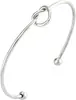 Pulsera de Acero Inoxidable con Nudo en Forma de Corazón, Nueva, Transfronteriza Europea y Americana, Pulsera de Moda, Simple y Versátil, Fabricante de Joyería de Acero Inoxidable
