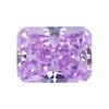 Gema Huagang 9A, corte rectangular con chaflán, flor de hielo, circón morado, diamante de alto carbono, circón octogonal pequeño, piedra desnuda de circonita cúbica