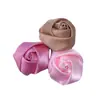 Flor Decorativa de Fita Mini Feita à Mão de 2cm Rosa Estéreo Cabeça de Rosa Acessórios de Cabelo DIY Material de Brinquedo Caixa de Presente