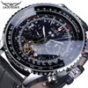 Jaragar Relógio Mecânico Automático Multifuncional Tourbillon Casual de Moda Masculina Europeia e Americana com Mostrador Grande