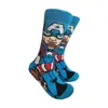 Calcetines de Tubo Medio de Dibujos Animados Veneno de Demonio Nocturno Calcetines de Dibujos Animados Spider-Man Exportación Dibujos Animados Algodón Tubo Medio
