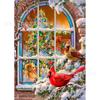Pájaro-Comercio Exterior Nueva Pintura de Diamantes 5D Pájaro Rojo Flor DIY Pintura Decorativa de Diamantes Suministro Transfronterizo Fabricante Venta al por Mayor