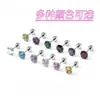 Pendientes de Acero Inoxidable con Temática de los Doce Signos del Zodiaco, Pendientes Redondos de Circonita, Fabricante Mayorista de Joyería Sencilla