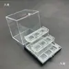 Caixa Mineral de Grade, Caixa Mineral de Gato de Três Camadas, Suporte de Exibição Transparente para Armazenar Espécimes de Cristais Minerais, Ornamentos Plásticos à Prova de Poeira