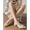 Sapatos Mary Jane Chuyuji Estilo Francês Elegante Bico Fino Salto Bloco para Mulheres com Laço, Lindos Sapatos Baixos que Não Cansam os Pés