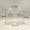 Garrafa Plana Transparente para Pet 350ml Tampa de Alumínio Grau Alimentício Garrafa para Suco Azeite Glicerina Hidrolato Frasco com Bomba para Álcool em Gel