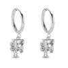 Pendientes de Acero Inoxidable Chapado en Oro 18K con 26 Letras, Pendientes de Zirconia con Forma de Ola de Lujo, Pendientes Elegantes
