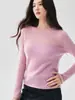 Nuevo Suéter de Punto de Seda y Cachemira con Cuello Redondo para Mujer Otoño/Invierno 2026 Suéter Hueco Suave Agradable a la Piel Capa Base