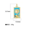 Accesorios para joyería diy directos de fábrica colgante H chapado en cobre colgante simple de piedra ojo de gato colgante de cisne microincrustado sin cadena