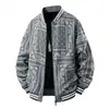 Transfronterizo 2026 Otoño Shein Amazon Moda Urbana de Calle para Hombre 3D Chaqueta Holgada Sencilla Talla Europea