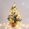 Decoraciones de Navidad, árbol de Navidad flocado, árbol decorativo de 60 cm para eventos, mini árbol de Navidad