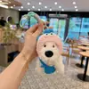 Nuevo Lindo Peluche Perro Westie Creativo Liga para el Cabello Muñeca Falda Llavero Cachorro Lindo Colgante de Bolso para Mujeres