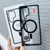 Funda magnética para teléfono Samsung S25Ultra aplicable transfronteriza A17 Mate A56 Acrílico Transparente S24Fe Anticaída