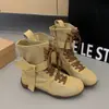 Botas de Entrenamiento Retro Alemanas Martin para Mujer 2026 Otoño Nuevas Botas de Boxeo Punta Redonda Caña Media Botas Vaqueras Deportivas Casuales Botines