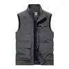 Chaleco Fino de Primavera y Otoño para Hombres Jóvenes y de Edad Media, Ropa de Trabajo con Múltiples Bolsillos, Secado Rápido, Holgado, Talla Grande