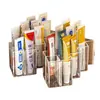 Caja de almacenamiento para ungüentos medicinales con compartimentos, organizador tubular para medicamentos, botiquín de primeros auxilios para el hogar, estante tubular para cremas y medicamentos