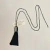 Novo Estilo Coreano Carro Jingyuan Mesmo Estilo Colar com Borla de Pincel Longo Moda Nicho Design Simples Personalizado Corrente para Suéter