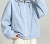 Chamarra con Capucha Falsa de Dos Piezas para Mujer 26 Primavera y Otoño Nueva Holgada Casual Patchwork Bloque de Color Petite Versátil Chamarra Top