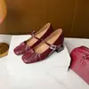 Sapatos Mary Jane quadrados franzes com franzidos para mulheres, novidade outono 2026, sapatos de salto alto elegantes e versáteis para o dia a dia
