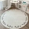 Tapete de Chão Redondo Desenho Animado Imitação de Caxemira, Macio e Amigo da Pele, Tapete ao Lado da Cama do Quarto, Isolamento Térmico Refrescante, Antiderrapante, Tapete Educativo para Jogos Infantis