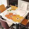 Toalha de mesa de PVC à prova d'água, à prova de óleo, lavável e resistente ao calor, com estampa de plantas e flores, modelo 2025 novo, luxo leve, toalha de mesa de jantar de alta qualidade