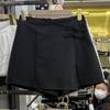 Falda de verano 2024 con diseño de nicho de estilo coreano, pantalones con busto dividido, cintura alta, ajustada, línea A, para mujer