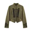 Bestseller Transfronterizo de AliExpress Primavera 2026 Nueva Chaqueta para Mujer de Corte Ajustado con Textura de Ante y Hebilla de Nudo 4344800